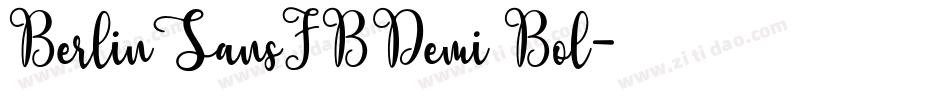 BerlinSansFBDemi Bol字体转换